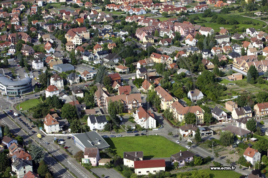 Photo arienne de Colmar (Quartier des Marachers)