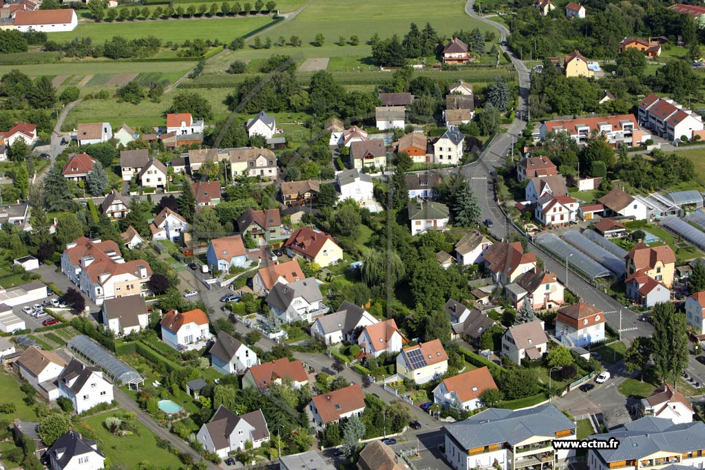 Photo arienne de Colmar (Quartier des Marachers)
