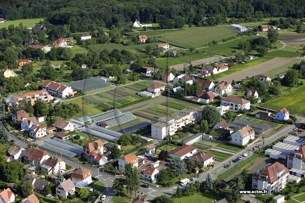 Photo arienne de Colmar (Quartier des Marachers)