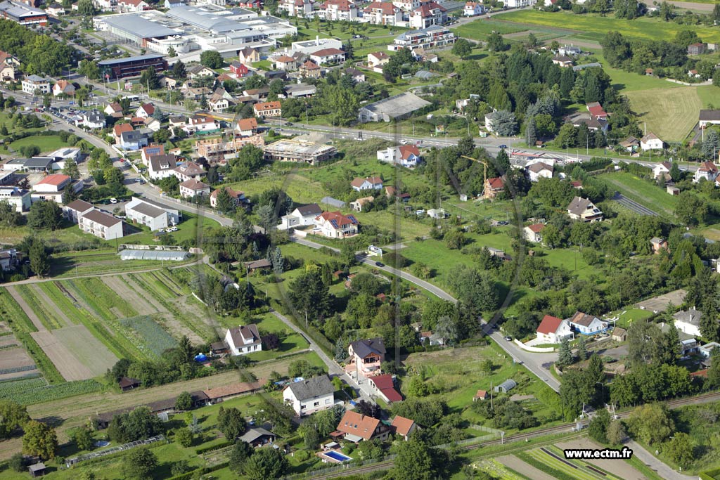 Photo arienne de Colmar (Quartier des Marachers)