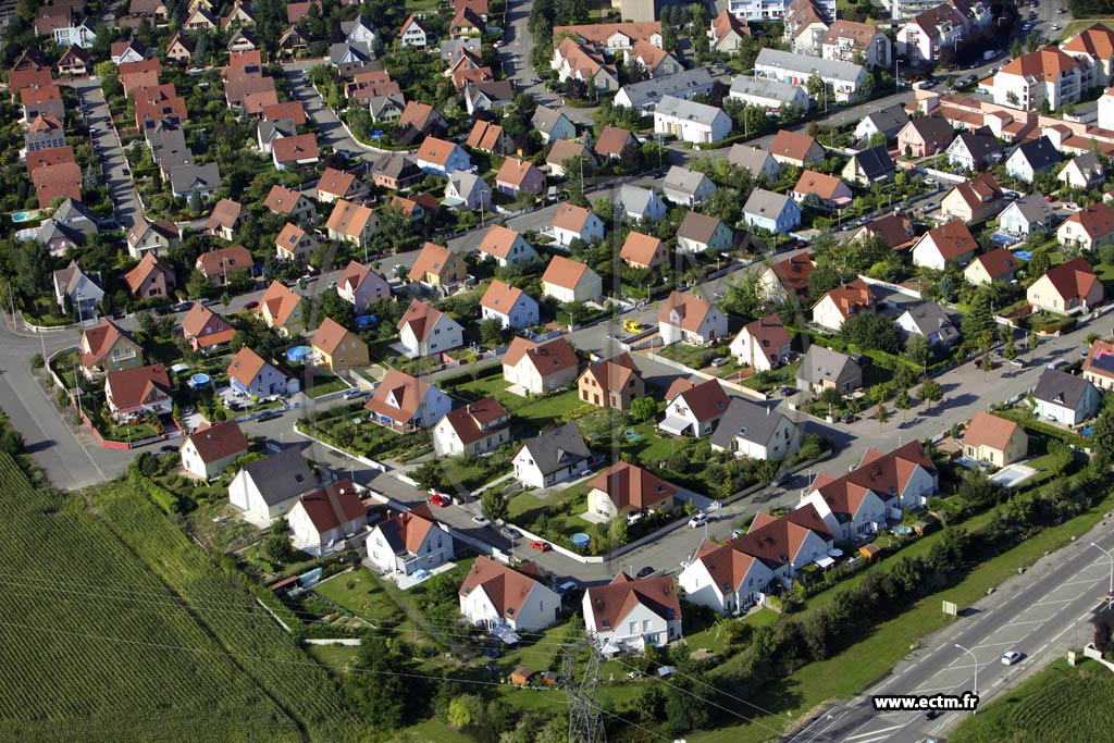 Photo arienne de Colmar (Quartier Europe)