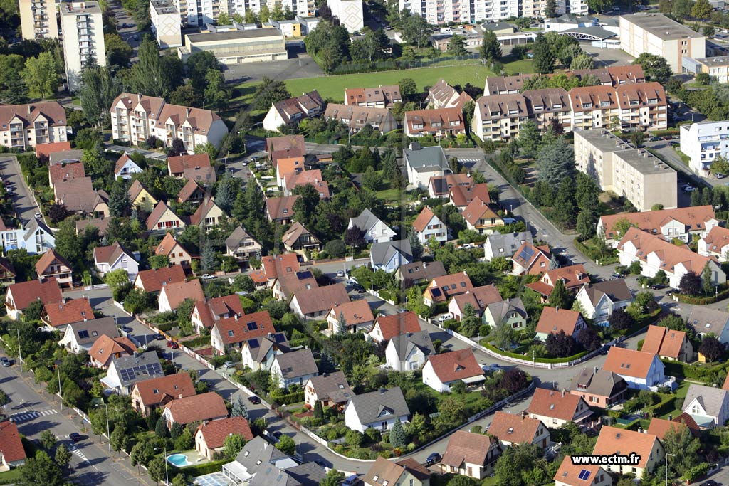 Photo arienne de Colmar (Quartier Europe)