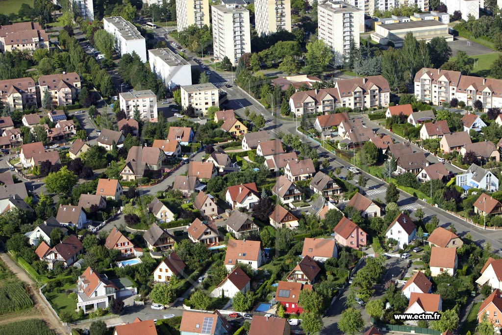 Photo arienne de Colmar (Quartier Europe)