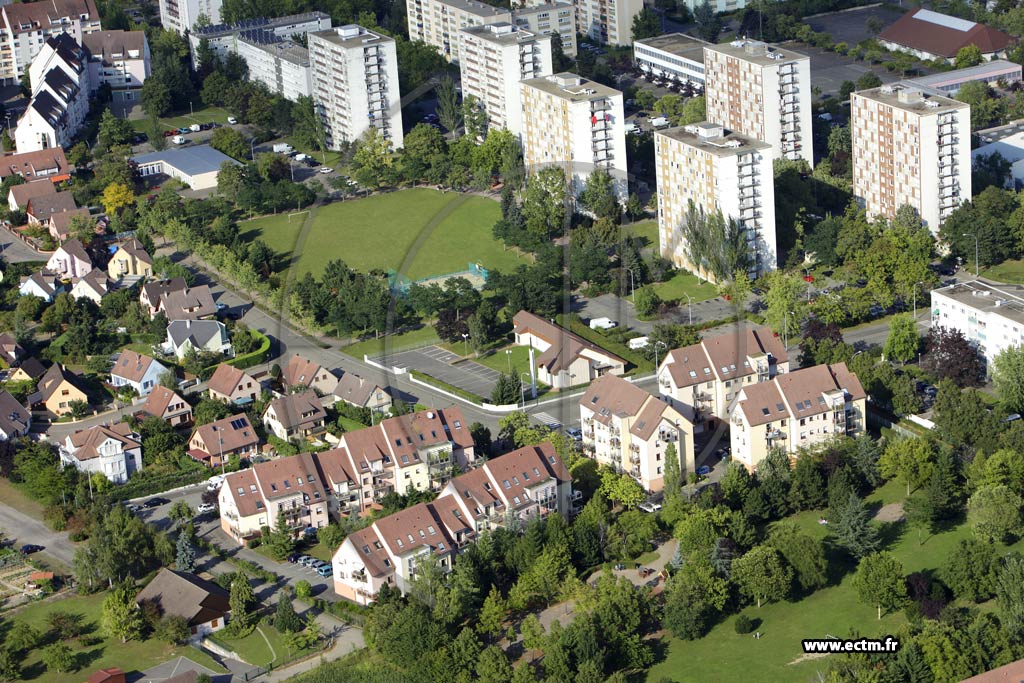 Photo arienne de Colmar (Quartier Europe)