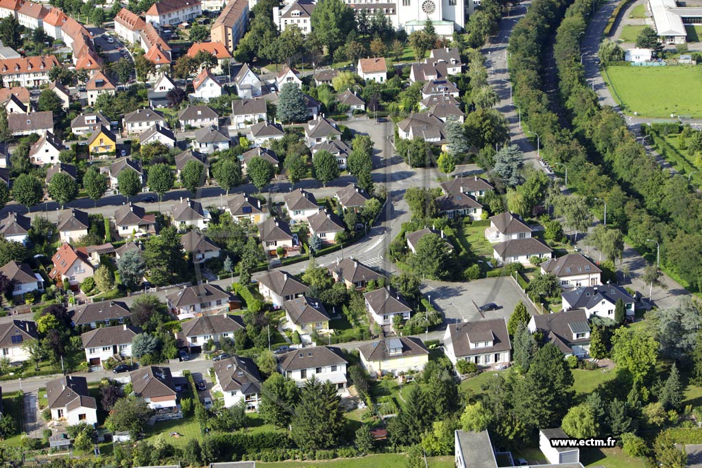 Photo arienne de Colmar (Quartier Sainte Marie)
