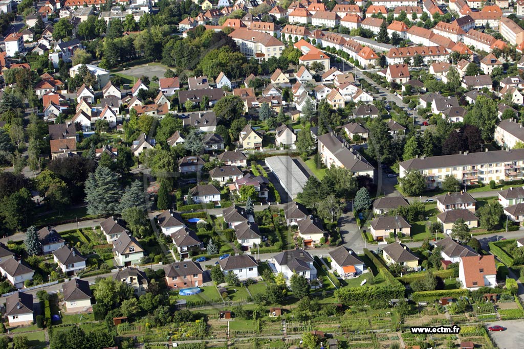 Photo arienne de Colmar (Quartier Sainte Marie)