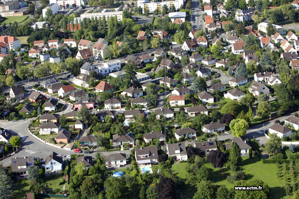 Photo arienne de Colmar (Quartier Sainte Marie)