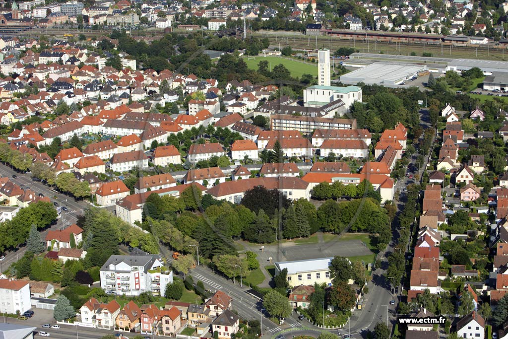 Photo arienne de Colmar (Quartier Sainte Marie)