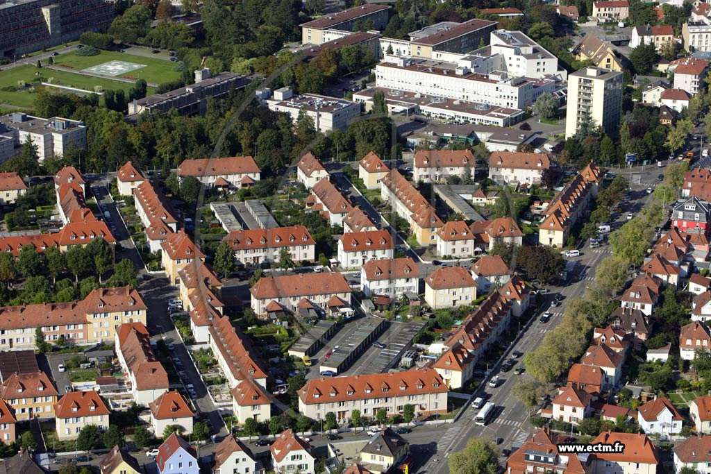 Photo arienne de Colmar (Quartier Sainte Marie)