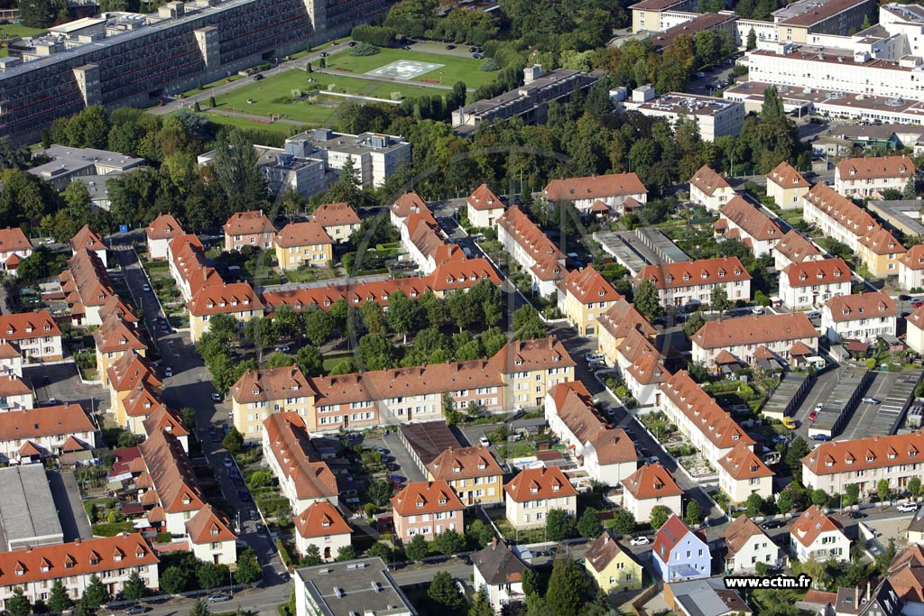 Photo arienne de Colmar (Quartier Sainte Marie)