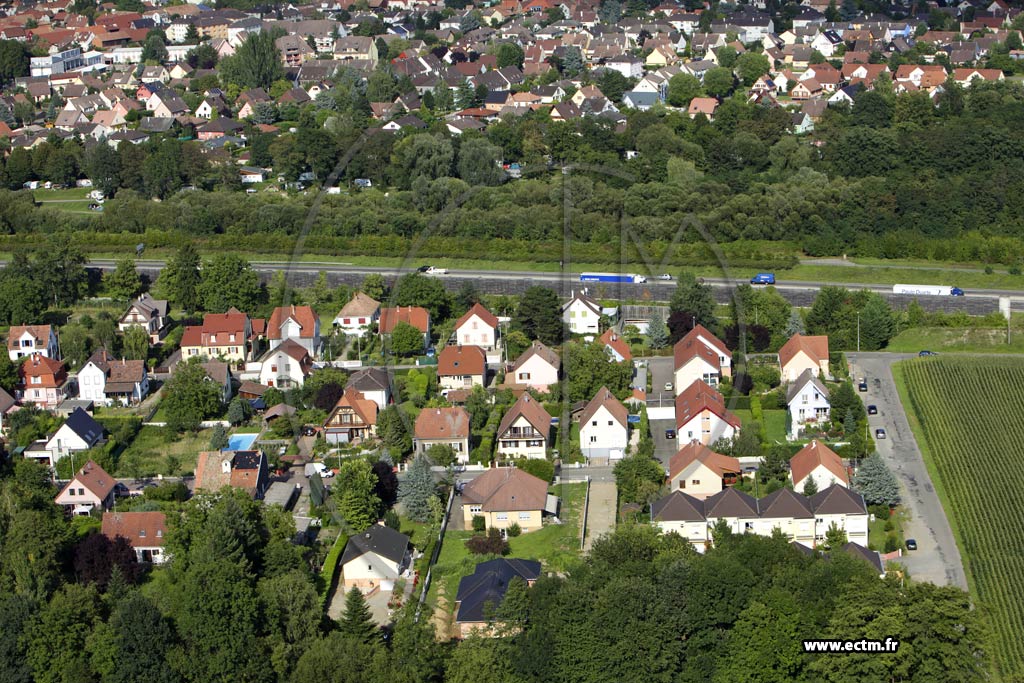 Photo arienne de Colmar (Quartier St Antoine Ladhof)