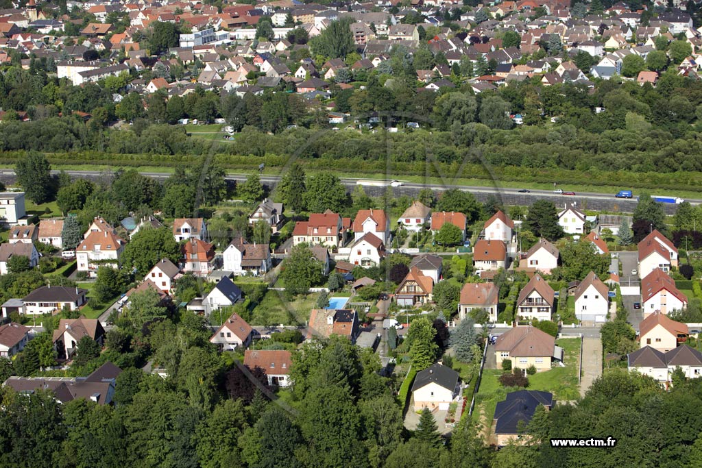 Photo arienne de Colmar (Quartier St Antoine Ladhof)