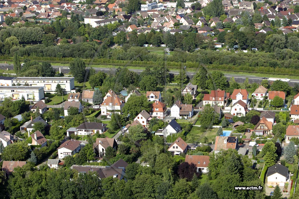 Photo arienne de Colmar (Quartier St Antoine Ladhof)