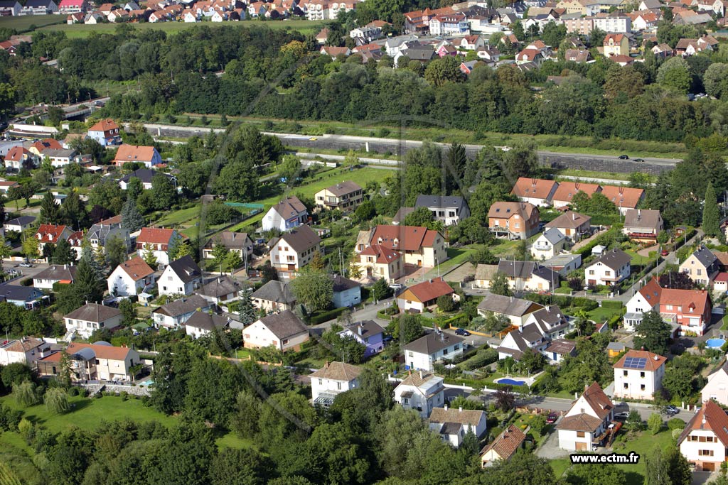 Photo arienne de Colmar (Quartier St Antoine Ladhof)
