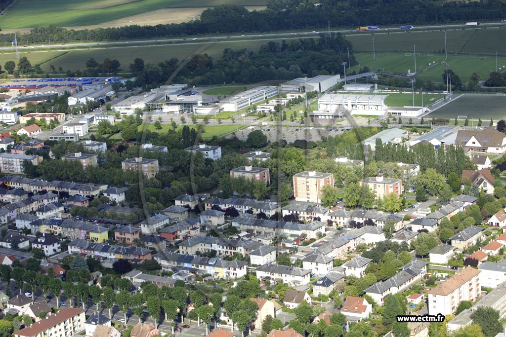 Photo arienne de Colmar (Quartier St Antoine Ladhof)
