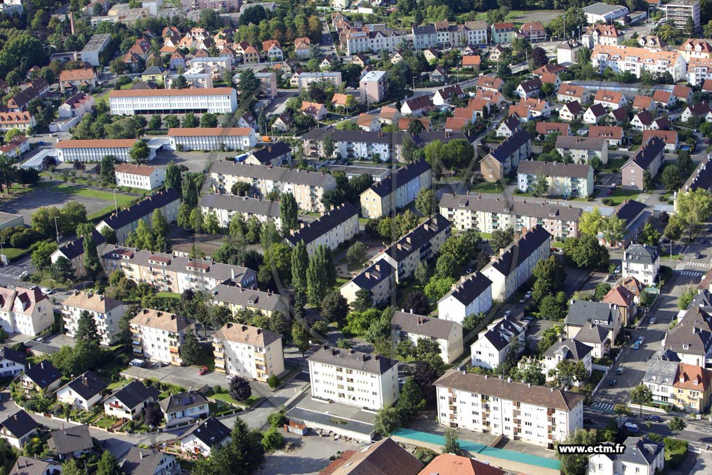 Photo arienne de Colmar (Quartier St Joseph Mittelharth)
