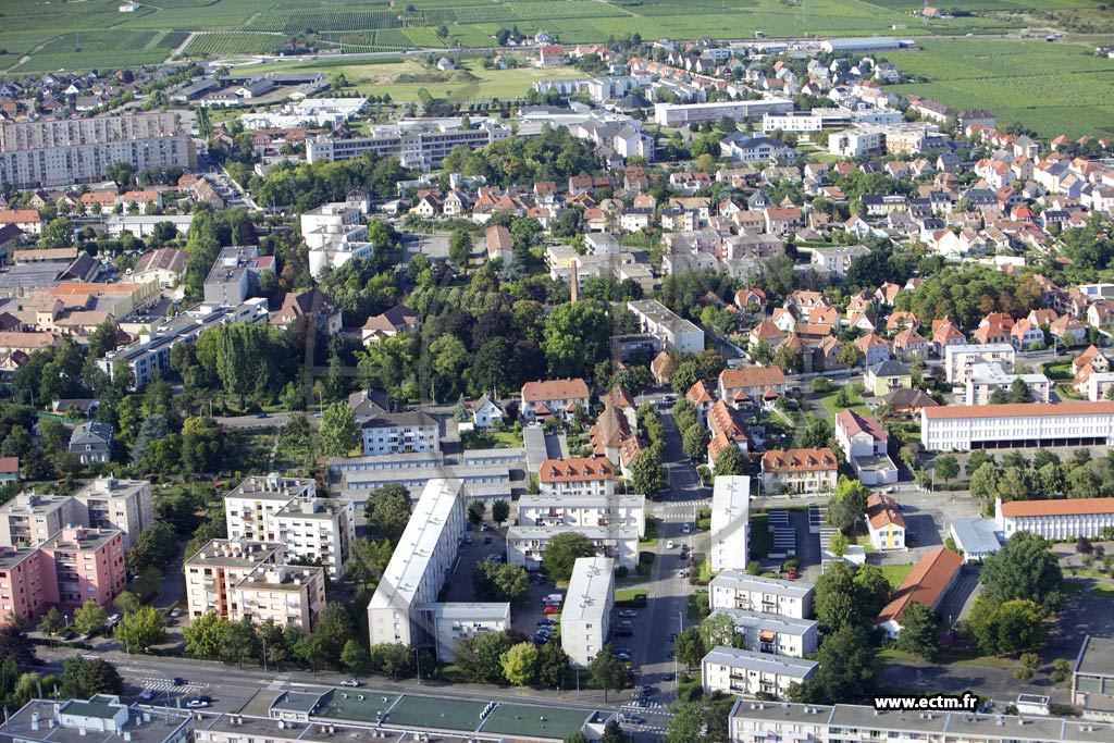 Photo arienne de Colmar (Quartier St Joseph Mittelharth)