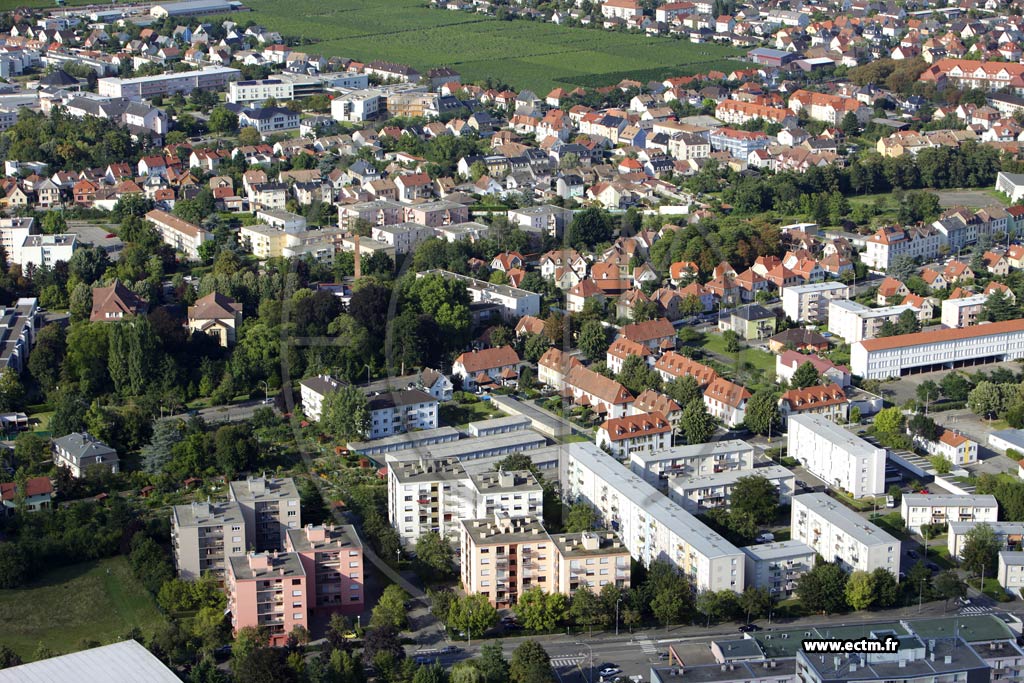 Photo arienne de Colmar (Quartier St Joseph Mittelharth)