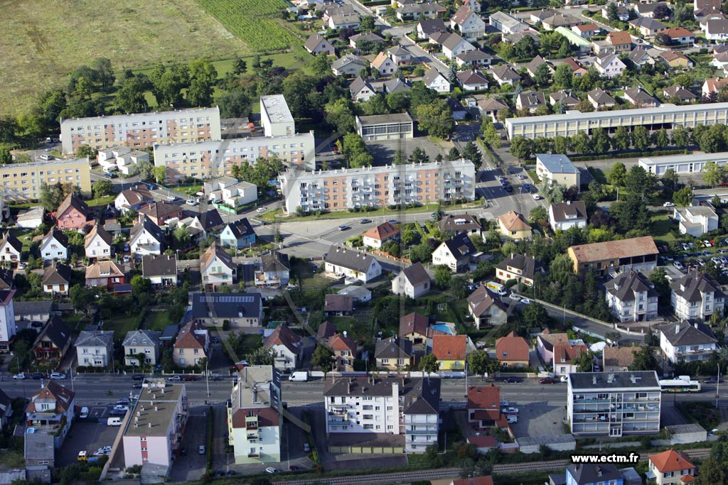 Photo arienne de Colmar (Quartier St Vincent de Paul)