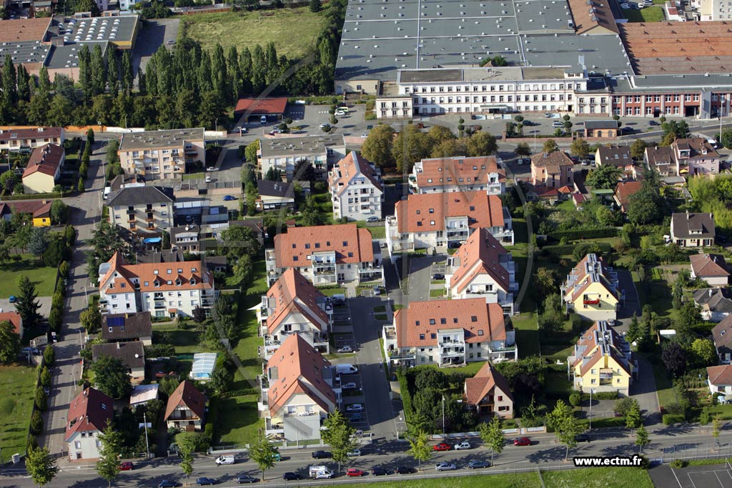 Photo arienne de Colmar (Quartier St Vincent de Paul)