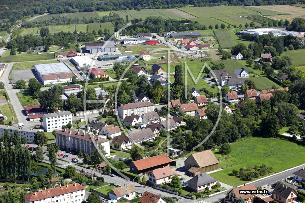 Photo arienne de Marckolsheim