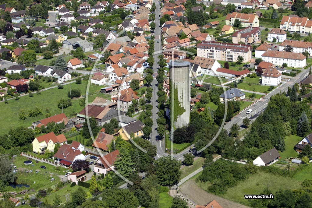 Photo arienne de Marckolsheim