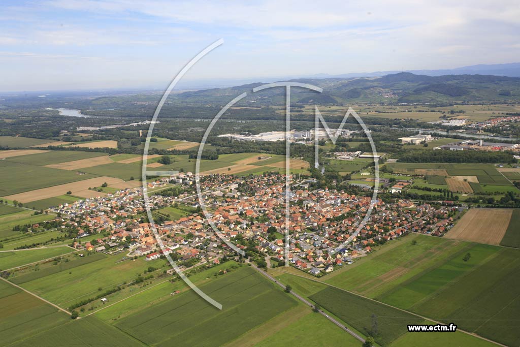 Photo arienne de Biesheim