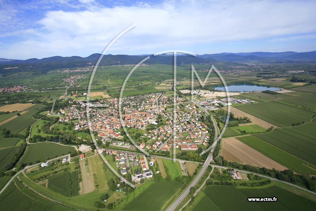 Photo arienne de Herrlisheim-prs-Colmar