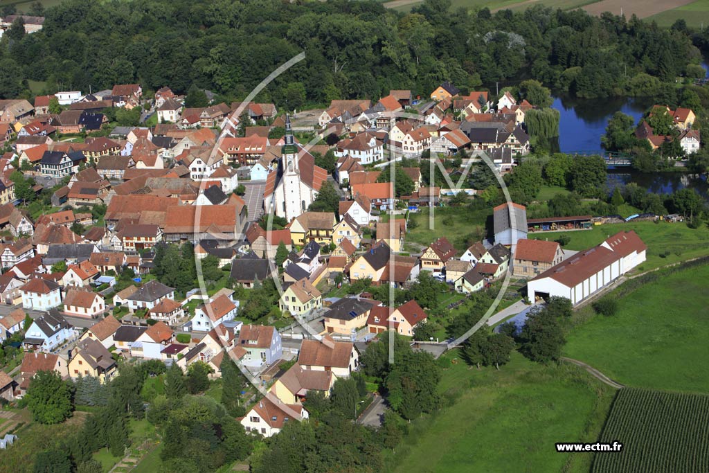 Photo arienne de Huttenheim