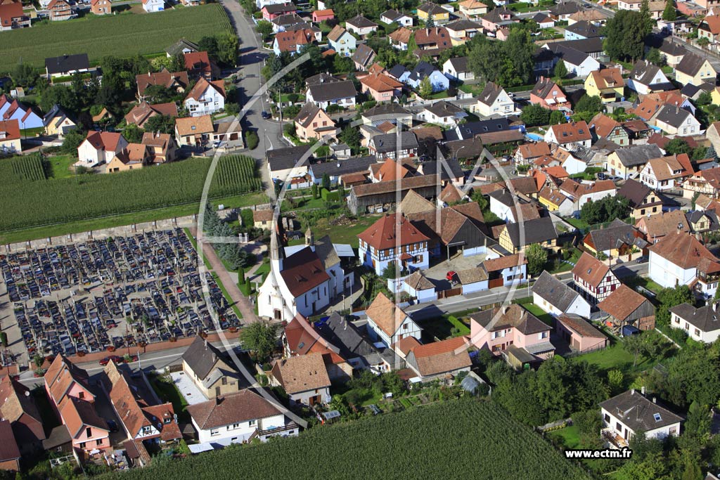 Photo arienne de Huttenheim