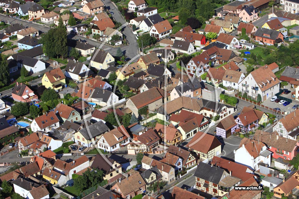 Photo arienne de Huttenheim