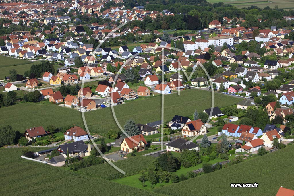 Photo arienne de Huttenheim