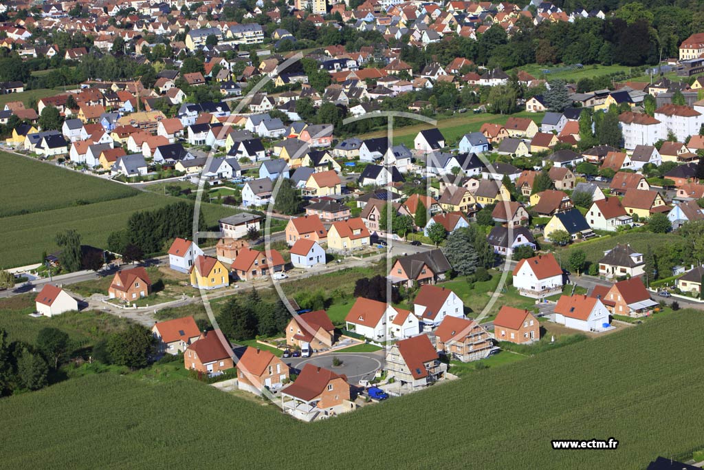 Photo arienne de Huttenheim