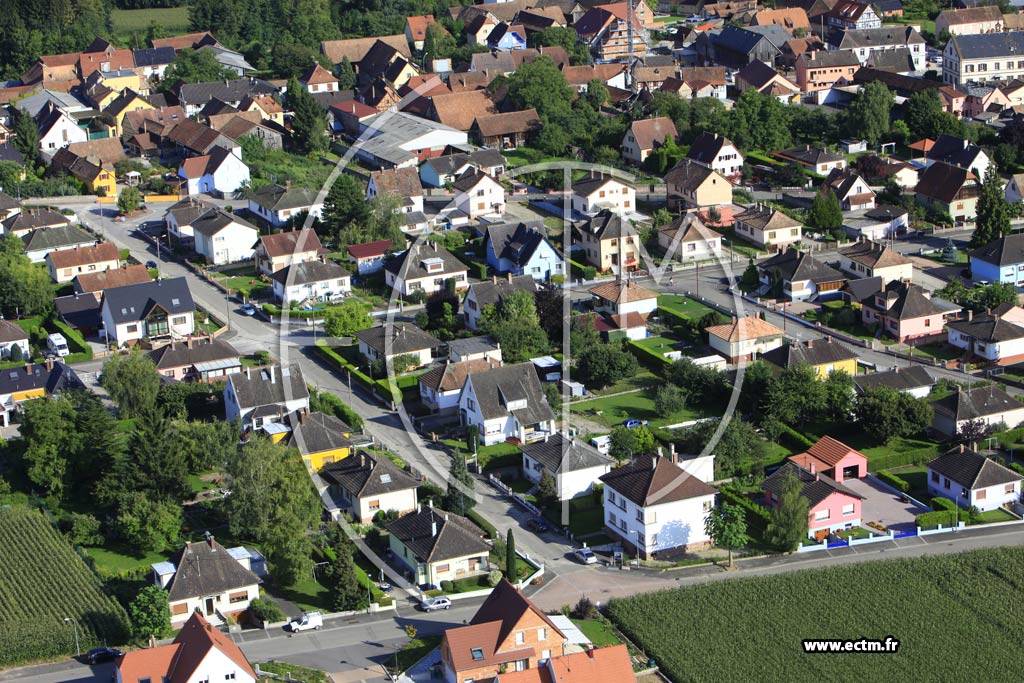 Photo arienne de Huttenheim