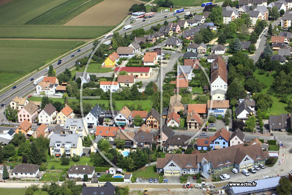 Photo arienne de Fegersheim