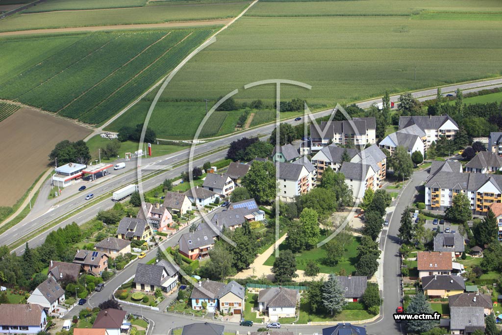 Photo arienne de Fegersheim