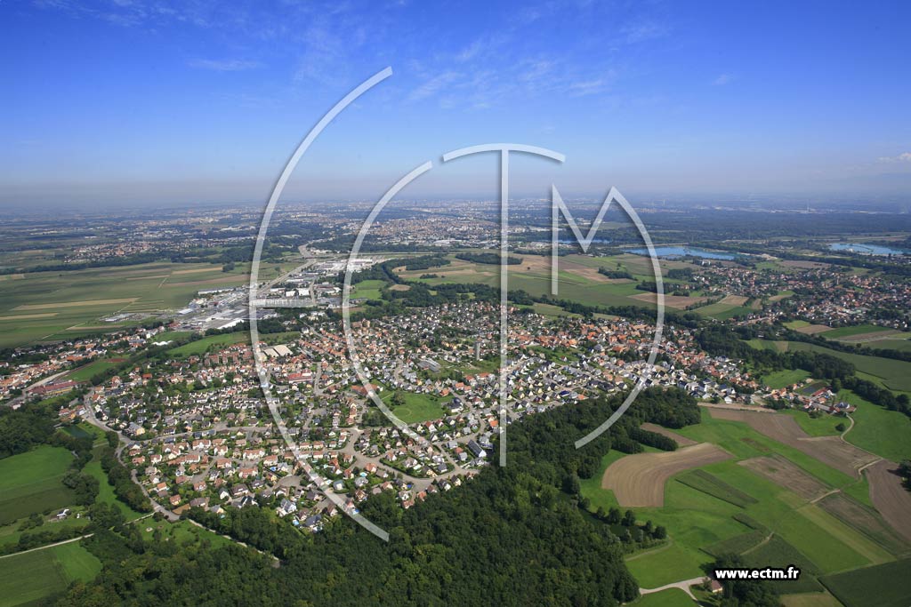 Photo arienne de Fegersheim (Ohnheim)