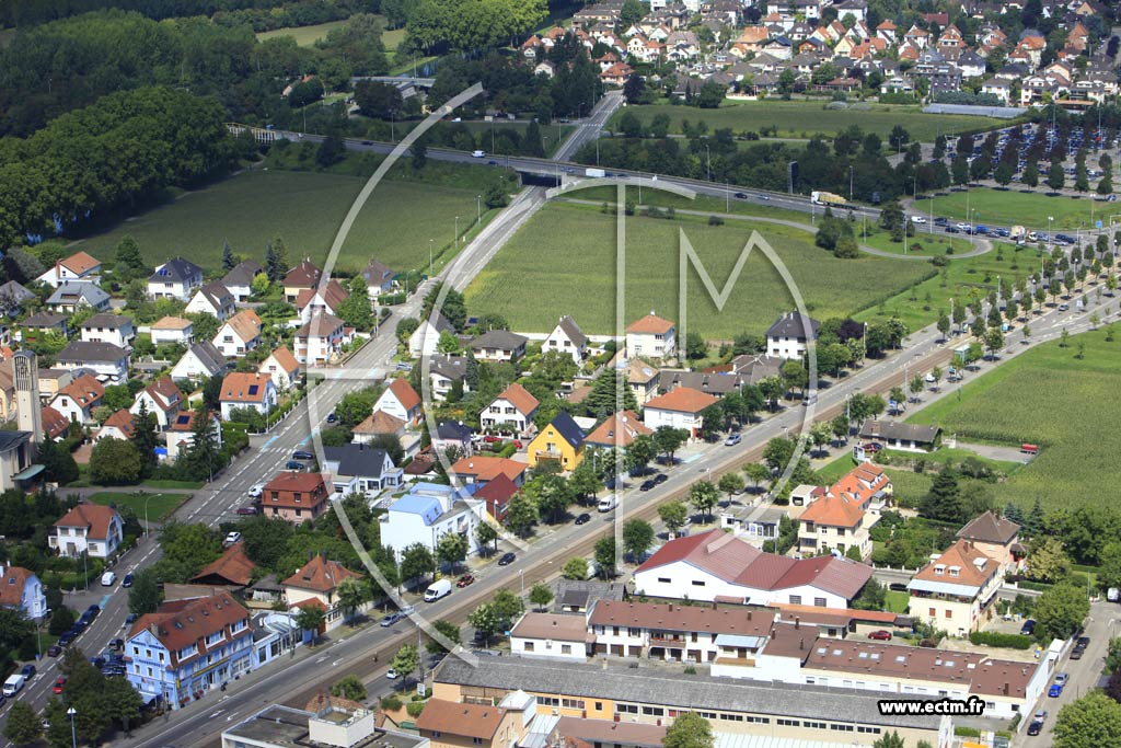 Photo arienne de Illkirch-Graffenstaden