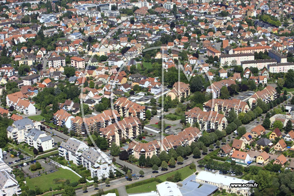 Photo arienne de Lingolsheim