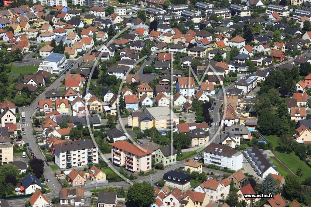 Photo arienne de Lingolsheim