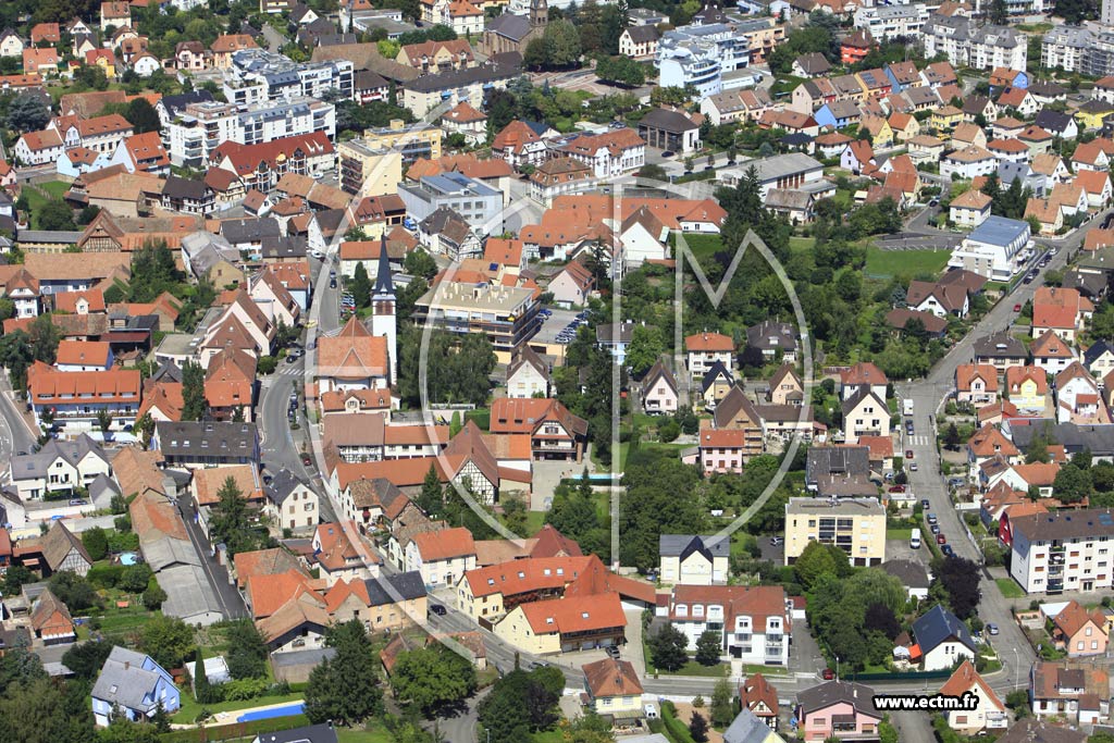 Photo arienne de Lingolsheim