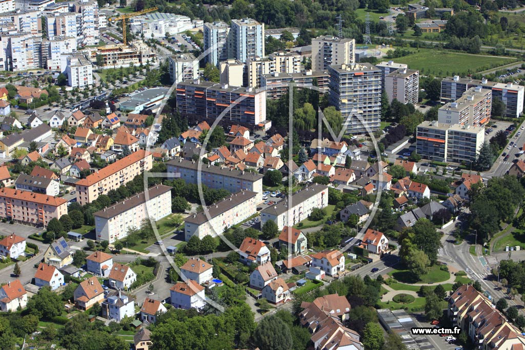 Photo arienne de Lingolsheim