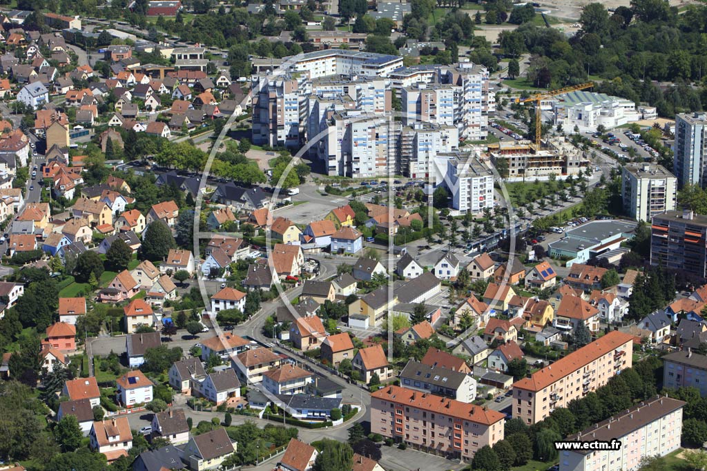 Photo arienne de Lingolsheim