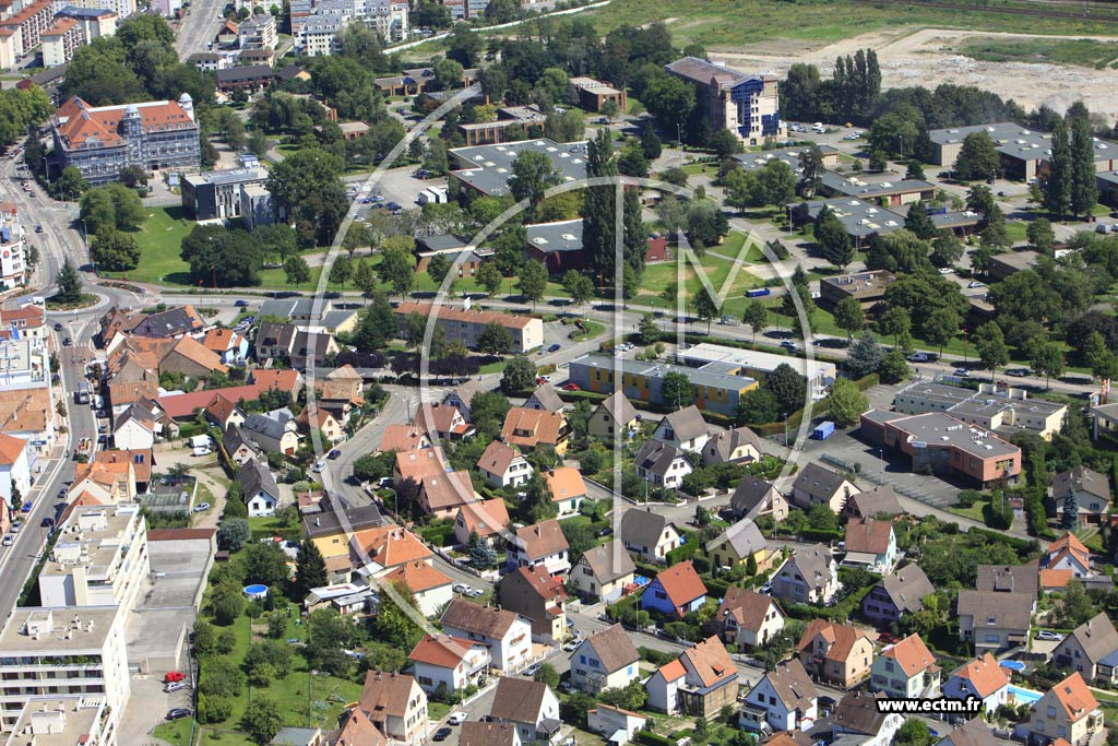 Photo arienne de Lingolsheim