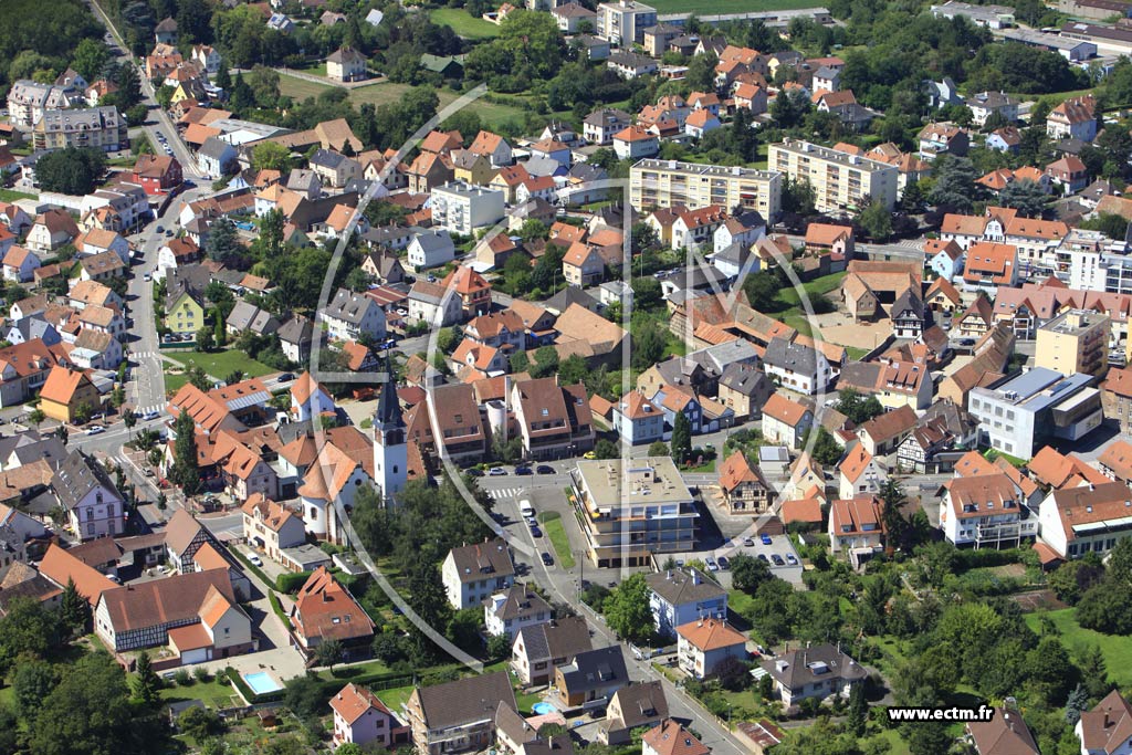Photo arienne de Lingolsheim