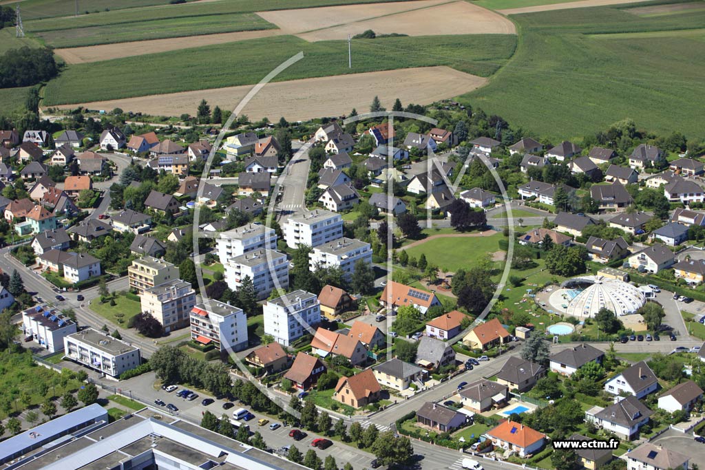 Photo arienne de Lingolsheim