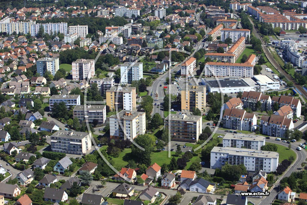 Photo arienne de Lingolsheim