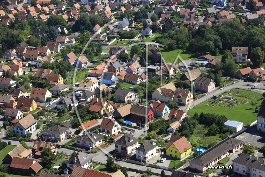 Photo arienne de Plobsheim