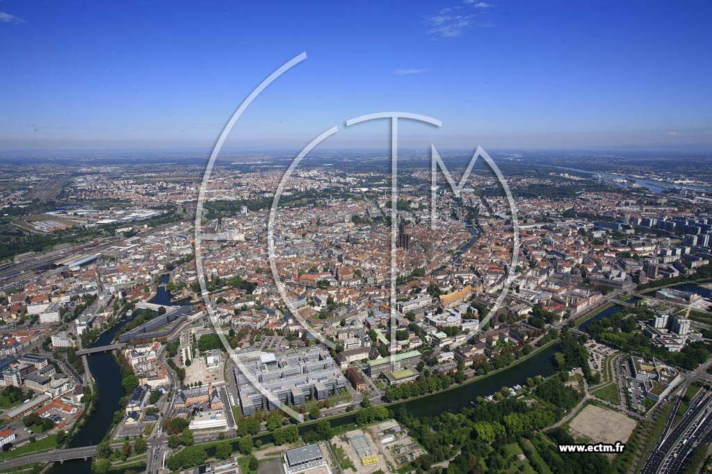 Photo arienne de Strasbourg