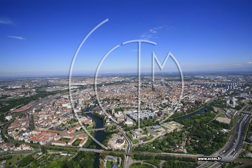 Photo arienne de Strasbourg